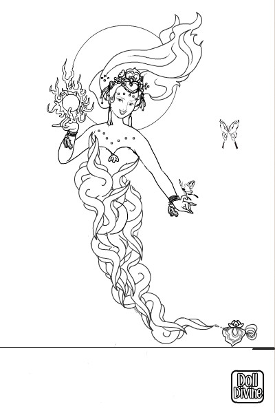 Genie Coloring Page ~ by AshleyHolmes