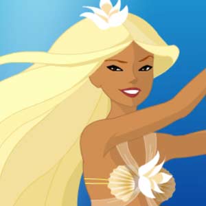 Magical blonde mermaid