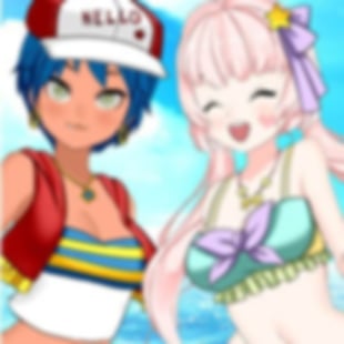 anime beach dress up Summer Twins [Rinmaru Games] pre-spring/resort