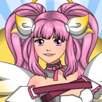 Pink haired anime angel