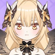 Anime girl with purple hair