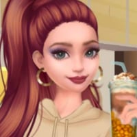 Redhead with bubble tea