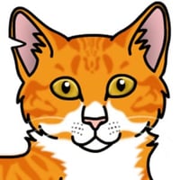 Orange tabby warrior cat with white snout and chest