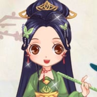 Adorable chibi girl in Chinese hanfu