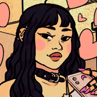 Plus size e-girl with edgy bangs