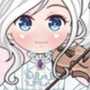 White haired anime girl