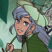 Magical blue haired fairy girl