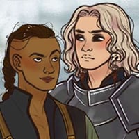 Two handsome fantasy gentlemen