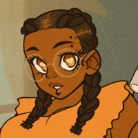 Cute girl with natural hair