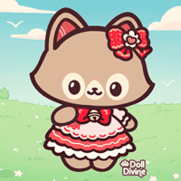 Hello Kitty character in shades of brown