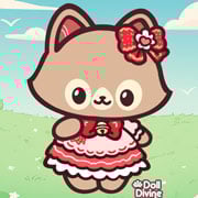 Hello Kitty character in shades of brown