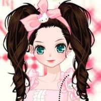 Cute girl with Hello Kitty ribbon