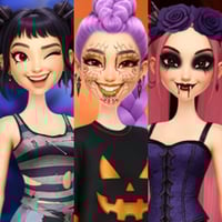 Zoey, Rumi and Mira in halloween outfits