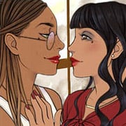 Two ladies at Christmas