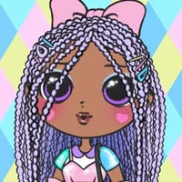 Cute LOL Doll with purple braids