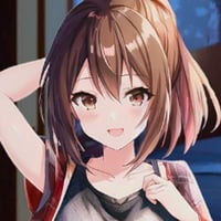 Anime girl with purple hair