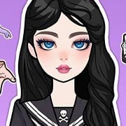 Spooky beautiful witch girl