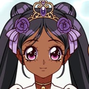 Kawaii magical girl with purple tiara