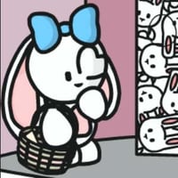Cute anime bunny during Easter