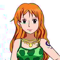 Nami, the female redhead pirate from One Piece