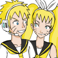 Naruto and Naruko cosplaying anime characters