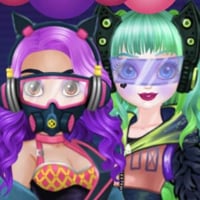 Disney Princesses wearing futuristic clothing