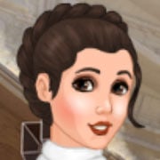 Princess Leia Organa in a braided hairstyle