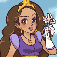 Brown haired Super Mario Princess