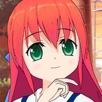 Cute anime red-haired girl