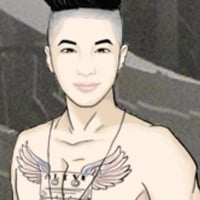 Taeyang with a mohawk performing on stage