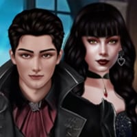 Male and female vampires at night