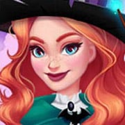 Cute redhead witch girl