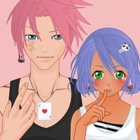 Your own magazine cover with two of your original characters, a male and female OCs