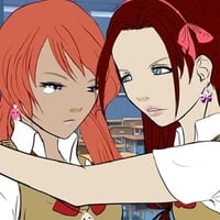 Sad college girl with a female friend or foe at the classroom