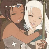 Fantasy-medieval scene where you can make two of your female OCs.