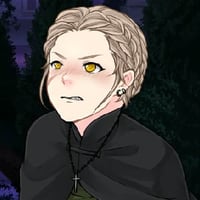 Handsome vampire man and beautiful vampire female