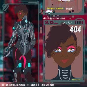 Futuristic cyberpunk chick