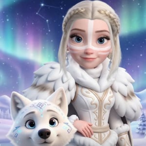 Princess Elsa as a Nordic Valkyrie