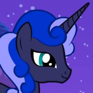 Princess Luna with blue hair