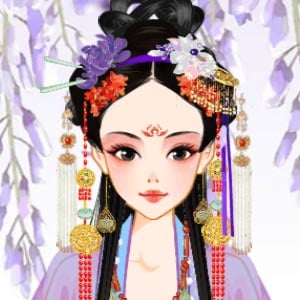 Chinese princess with purple adornments