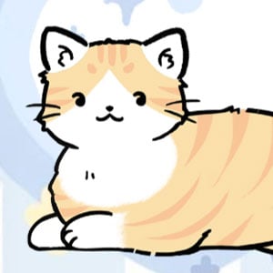 Adorable kawaii orange tabby kitten