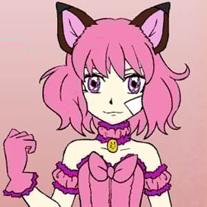 Adorable girl character from Tokyo Mew Mew