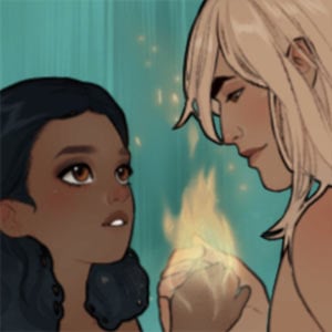 Girl lost in the wild with a love interest