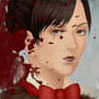 Blood covered portrait