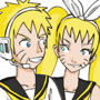 Naruto and Naruko cosplaying anime characters