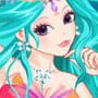 Blue haired mermaid