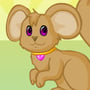 Brown fantasy pet with mouse ears and squirrel body