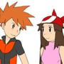 A couple of a male and female main characters from the anime Pokemon
