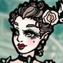 Regal rococo lady with French court makeup