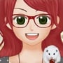 'Create your own female avatar character holding an adorable cute pets, dogs, pandas, kitties and more!